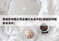 娄底区块链公司全国什么水平的[湖南区块链协会会长]